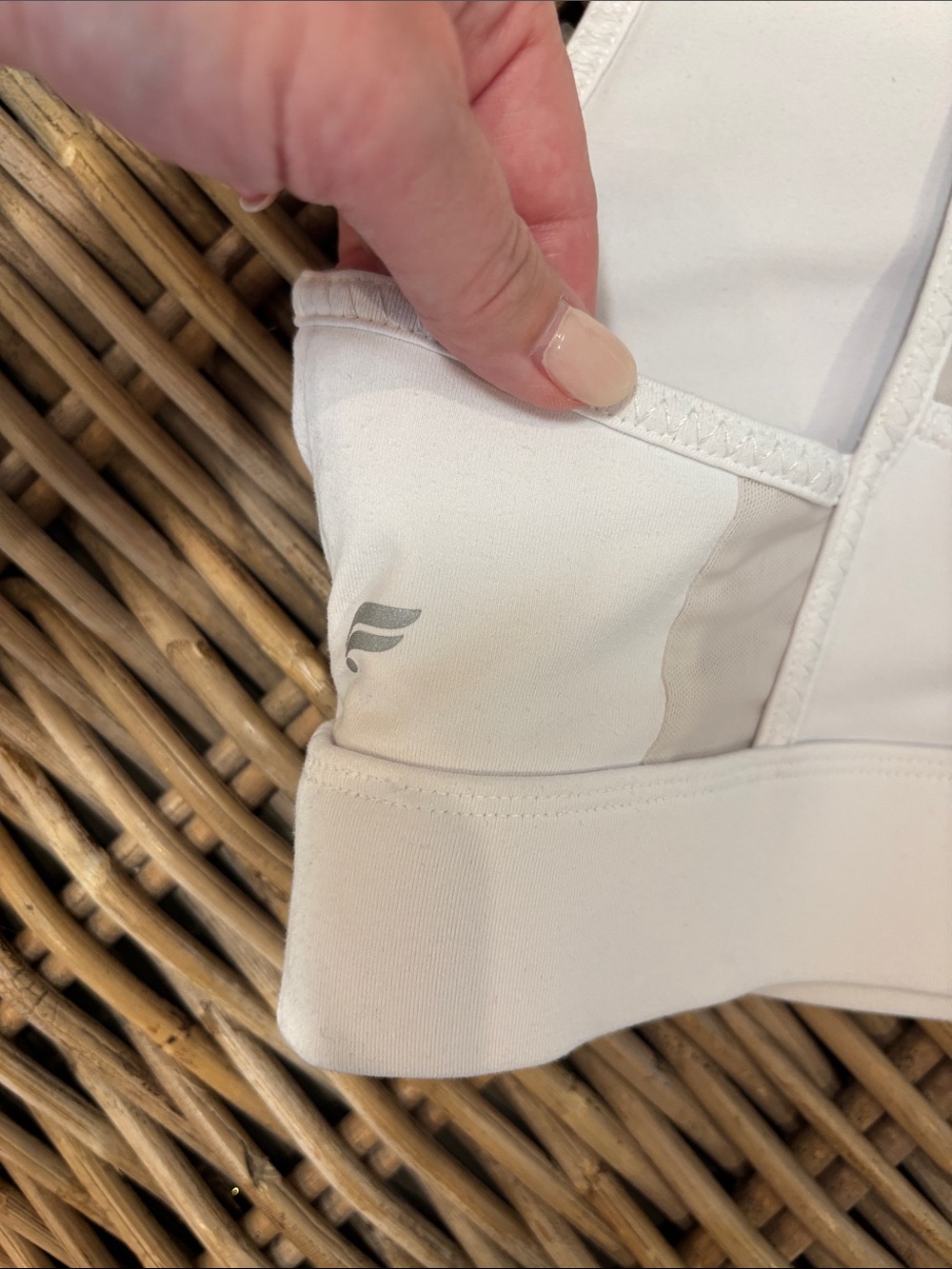 Fabletics white Racerback Sports Bra - Picture 2 of 3